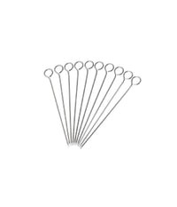 Set 10 Pz Spiedini In Acciaio Inox Per Barbecue Carne Pesce Frutta 35 Cm 6443204         