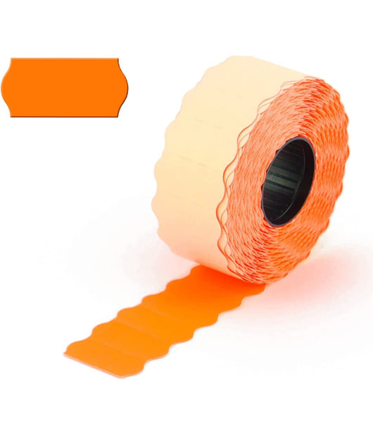 Set 10 Rotoli Arancione Etichette Prezzatrice Segnaprezzo 26x12mm Negozio Ufficio         