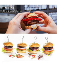 Set 10 Spiedini In Acciaio Inox 25 Cm Impugnatura Uncino Per Griglia Bbq 2406315         