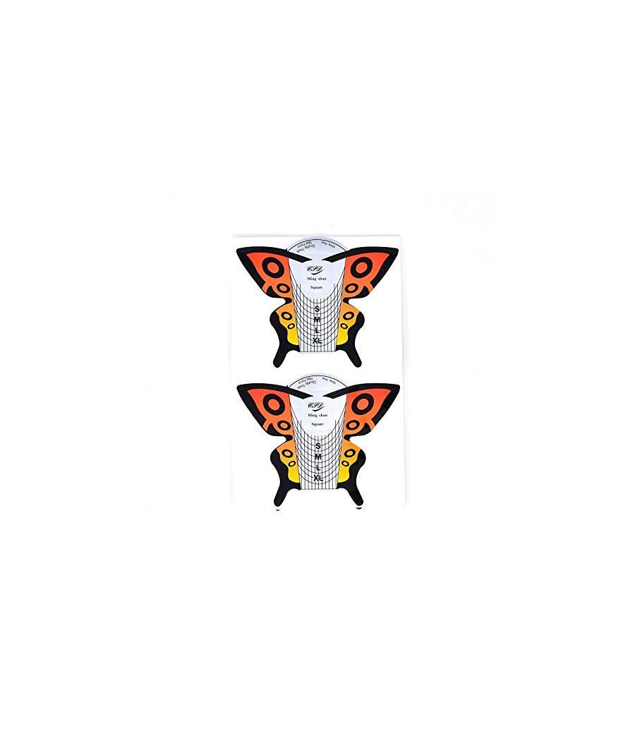Set 100 Pezzi Rotolo Cartine Farfalla Arancione Cartina Ricostruzione Unghie         