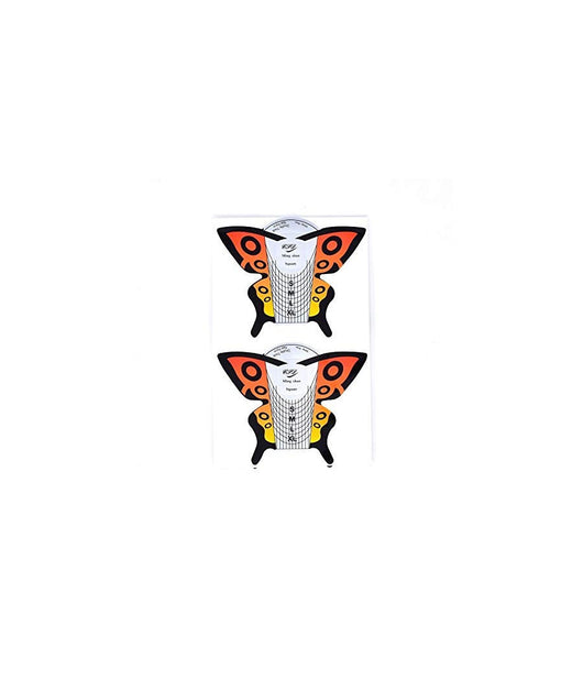 Set 100 Pezzi Rotolo Cartine Farfalla Arancione Cartina Ricostruzione Unghie         