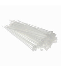 Set 100 Pz Fascette Serracavo Autobloccanti In Nylon Bianco 2.5mmx100mm 25-100-b         