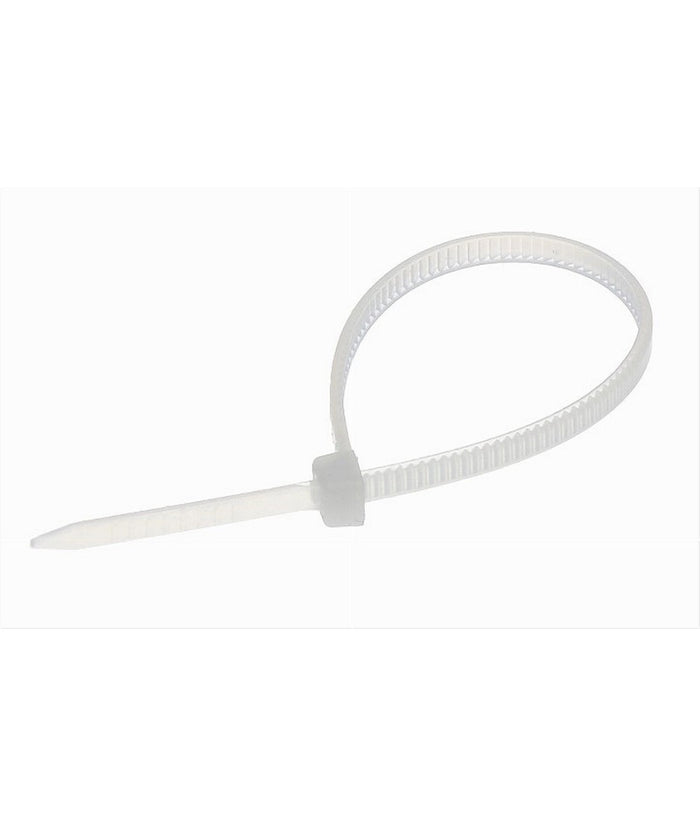 Set 100 Pz Fascette Serracavo Autobloccanti In Nylon Bianco 2.5mmx100mm 25-100-b         