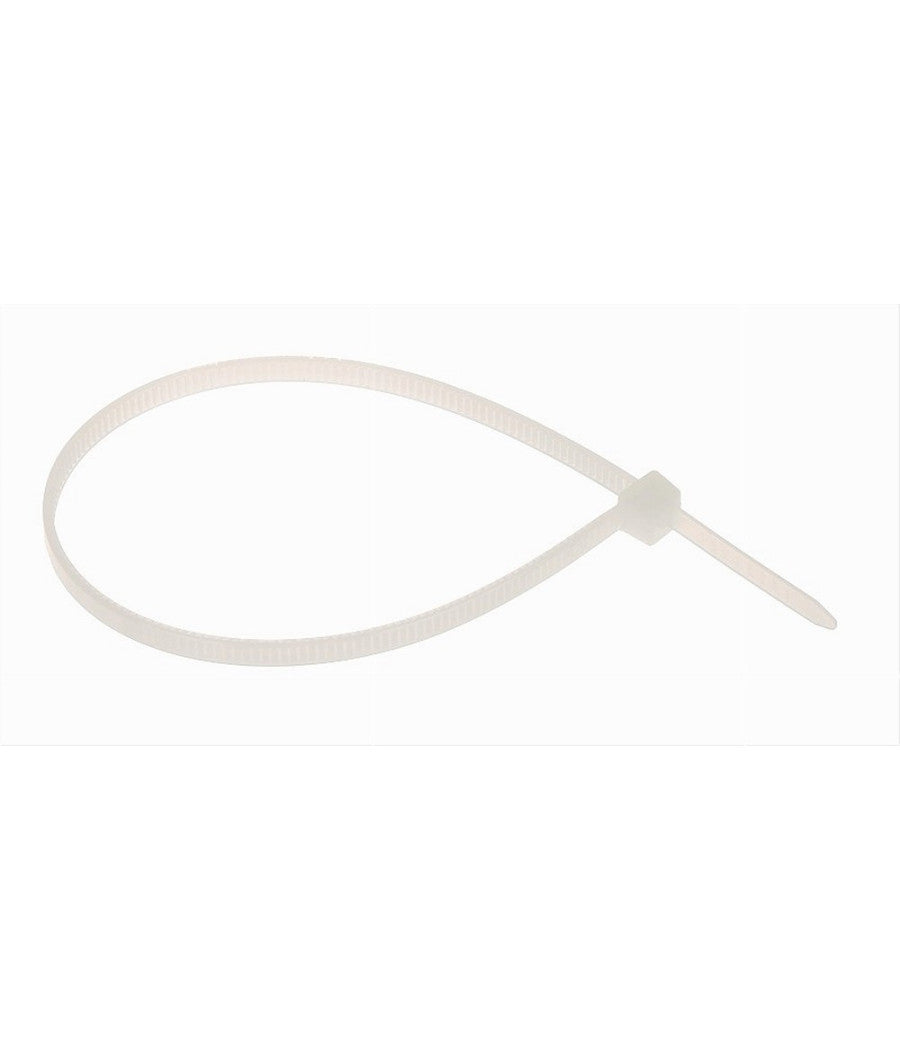 Set 100 Pz Fascette Serracavo Autobloccanti In Nylon Bianco 3.6 X 200mm 36-200-b         