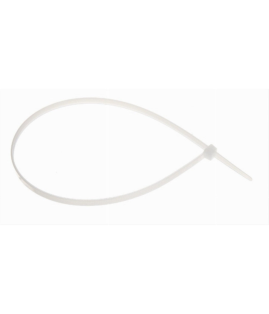 Set 100 Pz Fascette Serracavo Autobloccanti In Nylon Bianco 4.8 X 350mm 48-350-b         