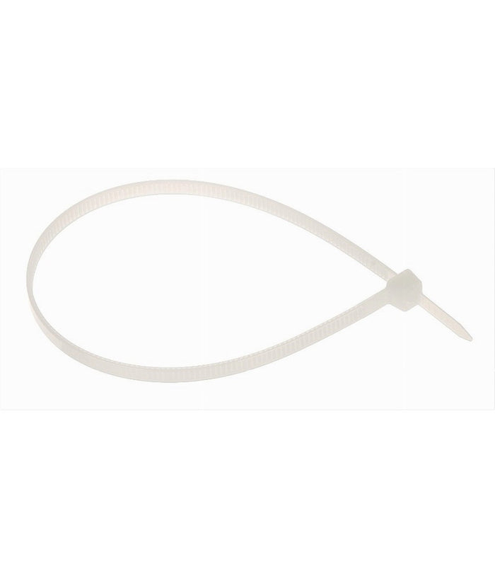 Set 100 Pz Fascette Serracavo Autobloccanti In Nylon Bianco 4.8x200 Mm 48-200-b         