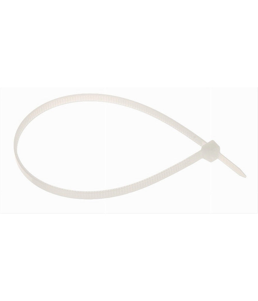 Set 100 Pz Fascette Serracavo Autobloccanti In Nylon Bianco 4.8x200 Mm 48-200-b         