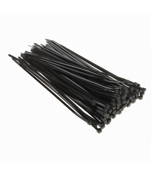 Set 100 Pz Fascette Serracavo Autobloccanti In Nylon Nero 4.8mm X 200mm 48-200-n         