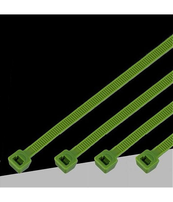 Set 100 Pz Fascette Serracavo Autobloccanti In Nylon Verde 2.5mmx100 Mm 25-100-v         