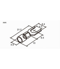 Set 100pz Capicorda A Forcella A Crimpare Per Cavi 1.5-2.5 MmÂ² Isolato M4 Sv2-4  Giallo       