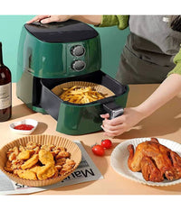 Set 100pz Carta Pergamena Fodera Per Friggitrice Ad Aria Usa E Getta 16 X 4,5 Cm         