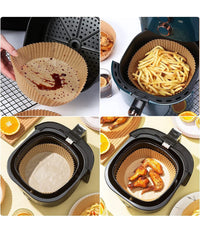 Set 100pz Carta Pergamena Fodera Per Friggitrice Ad Aria Usa E Getta 16 X 4,5 Cm         