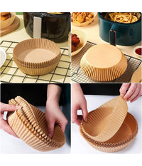 Set 100pz Carta Pergamena Fodera Per Friggitrice Ad Aria Usa E Getta 16 X 4,5 Cm         