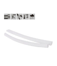 Set 10pz Guaine Termorestringenti Termoretrattili Bianche 5x120mm Per Cavi 57068         