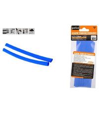 Set 10pz Guaine Termorestringenti Termoretrattili Blu 12 X 120 Mm Per Cavi 57081         