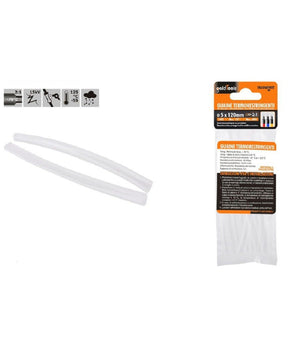 Set 10pz Guaine Termorestringenti Termoretrattili Trasparenti 5x120mm Cavi 57073         