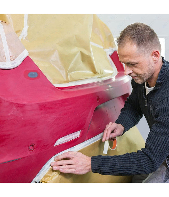 Set 10pz Nastro Carta Per Mascheratura Imbianchino Carrozziere Pittura 25mmx50mt         