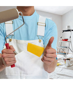 Set 10pz Nastro Carta Per Mascheratura Imbianchino Carrozziere Pittura 25mmx50mt         