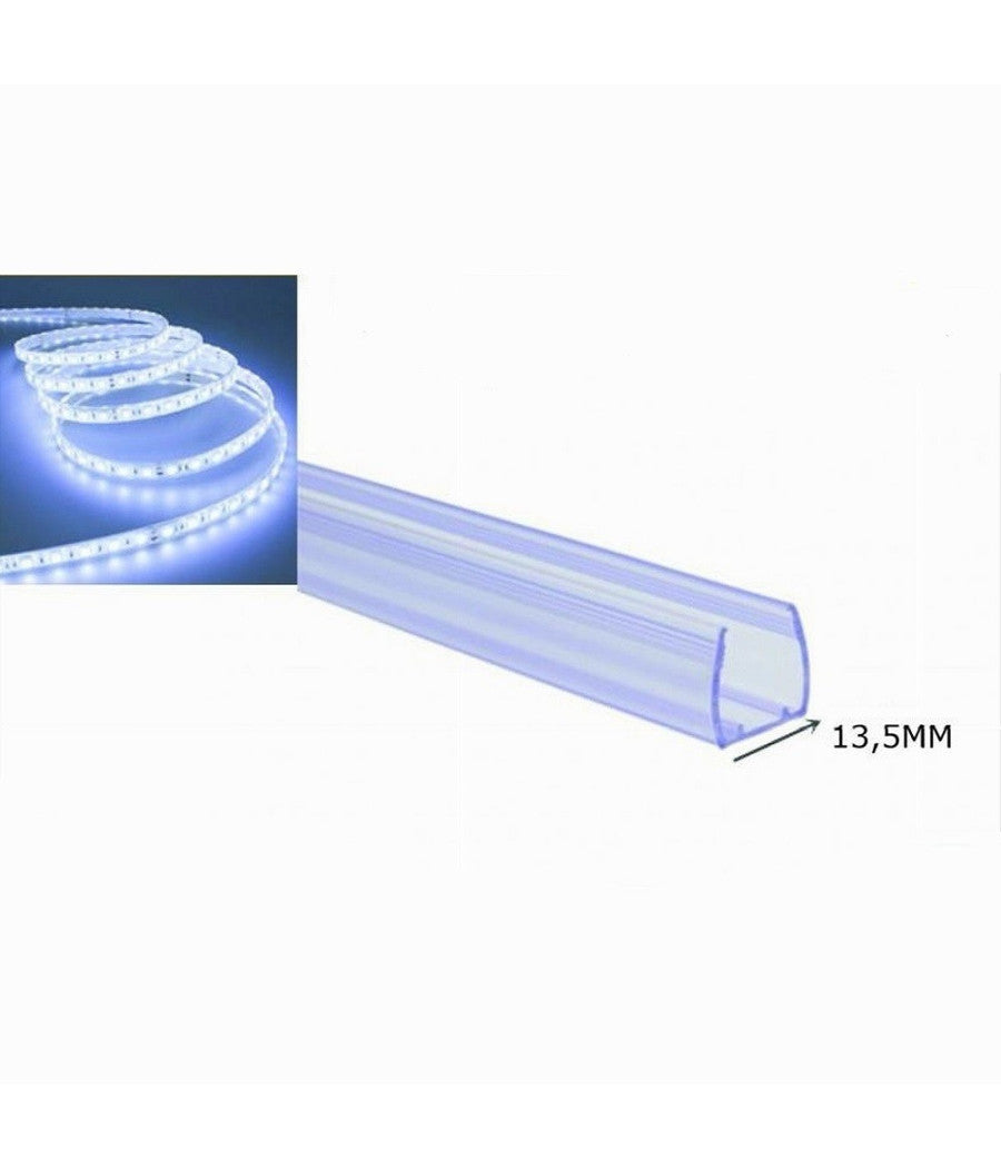 Profilo Plastica 1mt Senza Copertura Per Strip Led Da 13.5mm Ps-13.5mm         