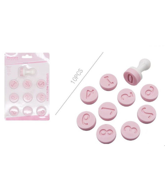 Set 10pz Stampini Stampi Forma Numeri Per Dolci Pasta Biscotti Pasticceria 99023         