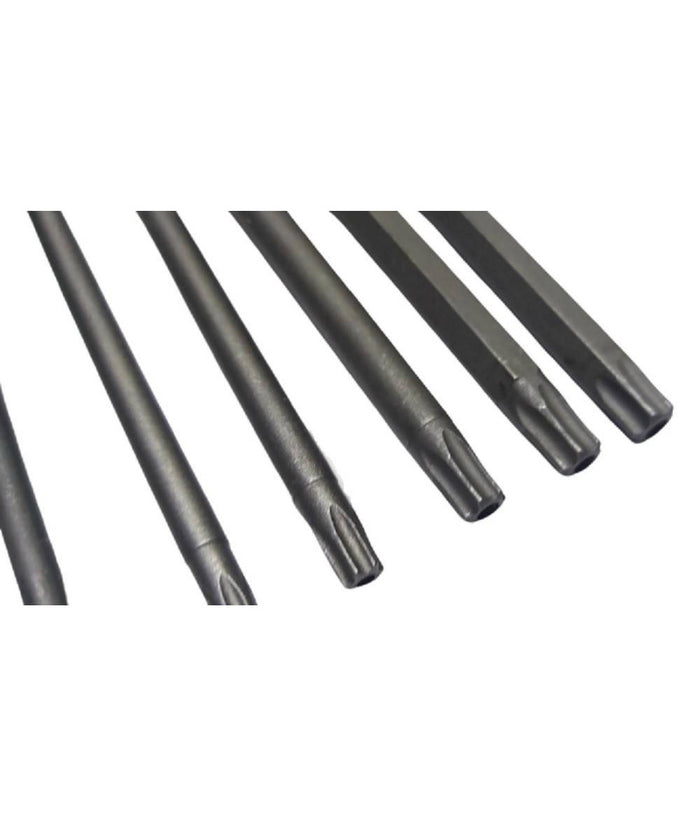Set 11 Inserti Da T6 A T40 100mm Cacciaviti Torx Per Avvitatore Esagonale 1/4"         