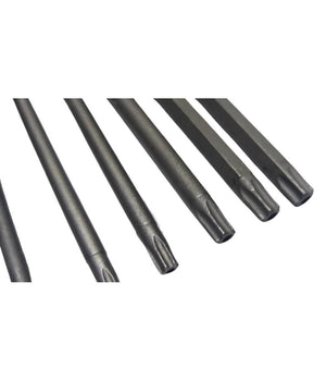 Set 11 Inserti Da T6 A T40 100mm Cacciaviti Torx Per Avvitatore Esagonale 1/4"         