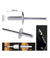 Set 11 Pezzi Rivetti Rivetto 4.8 X 16 Mm Accessori Bricolage Ferramenta 94982         