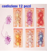 Set 12 Calamite Legatenda Ferma Tende Colorate Fiore Diametro 6cm         