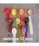 Set 12 Calamite Legatenda Ferma Tende Colorate Tonde Diametro 4cm         