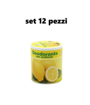 Set 12 Deodoranti Barattolo Profumo Ambiente Assorbi Odori Fragranza Limone         