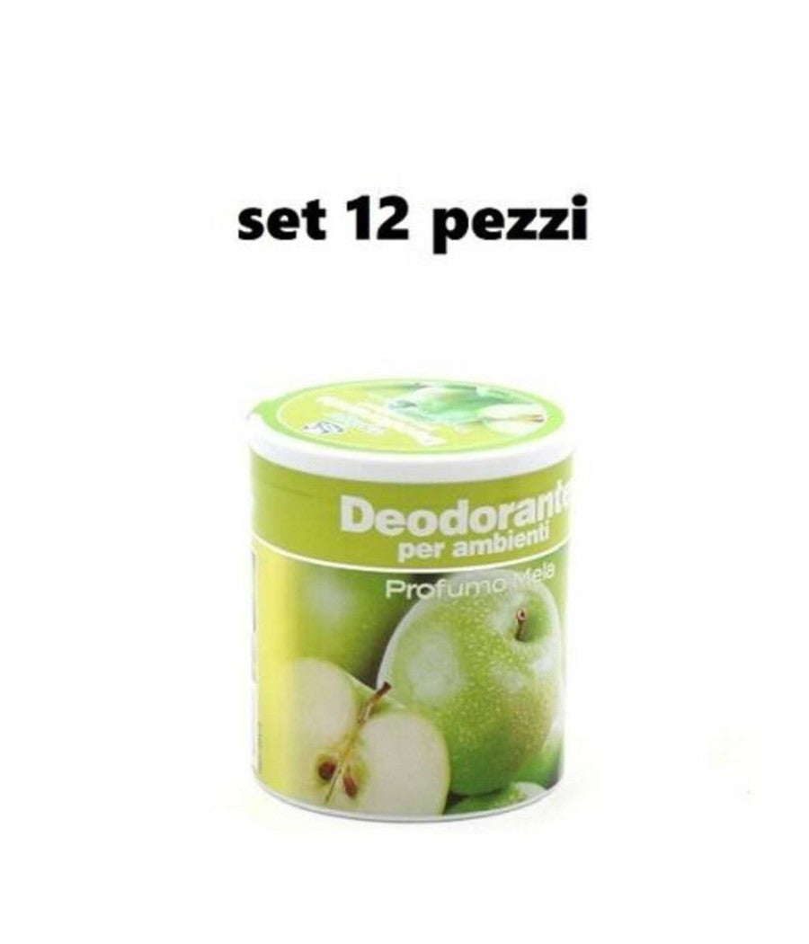 Set 12 Deodoranti Barattolo Profumo Ambiente Assorbi Odori Fragranza Mela         