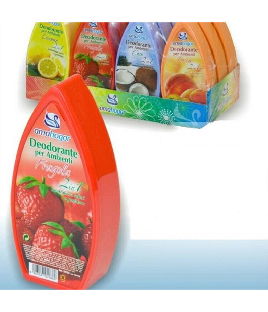 Set 12 Deodoranti Gel Profumo Ambiente Assorbi Odori 2in1 Fruttate         
