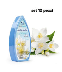 Set 12 Deodoranti Gel Profumo Ambiente Assorbi Odori Fragranza Gelsomino         