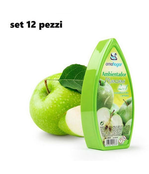 Set 12 Deodoranti Gel Profumo Ambiente Assorbi Odori Fragranza Mela         