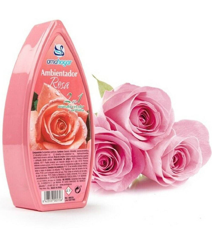 Set 12 Deodoranti Gel Profumo Ambiente Assorbi Odori Fragranza Rosa         