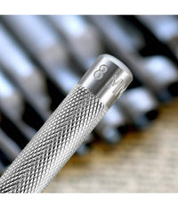 Set 12 Fustelle Punzoni In Acciaio Per Cuoio Lamiere Stoffa Pelle Legno 3-19 Mm         