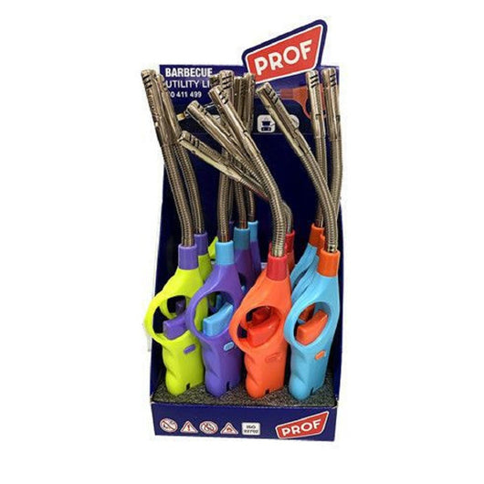 Trade Shop - Set 12 Pezzi Accendino Accendigas Prof Hake Flex Bi-color Flessibile 40411499 -
