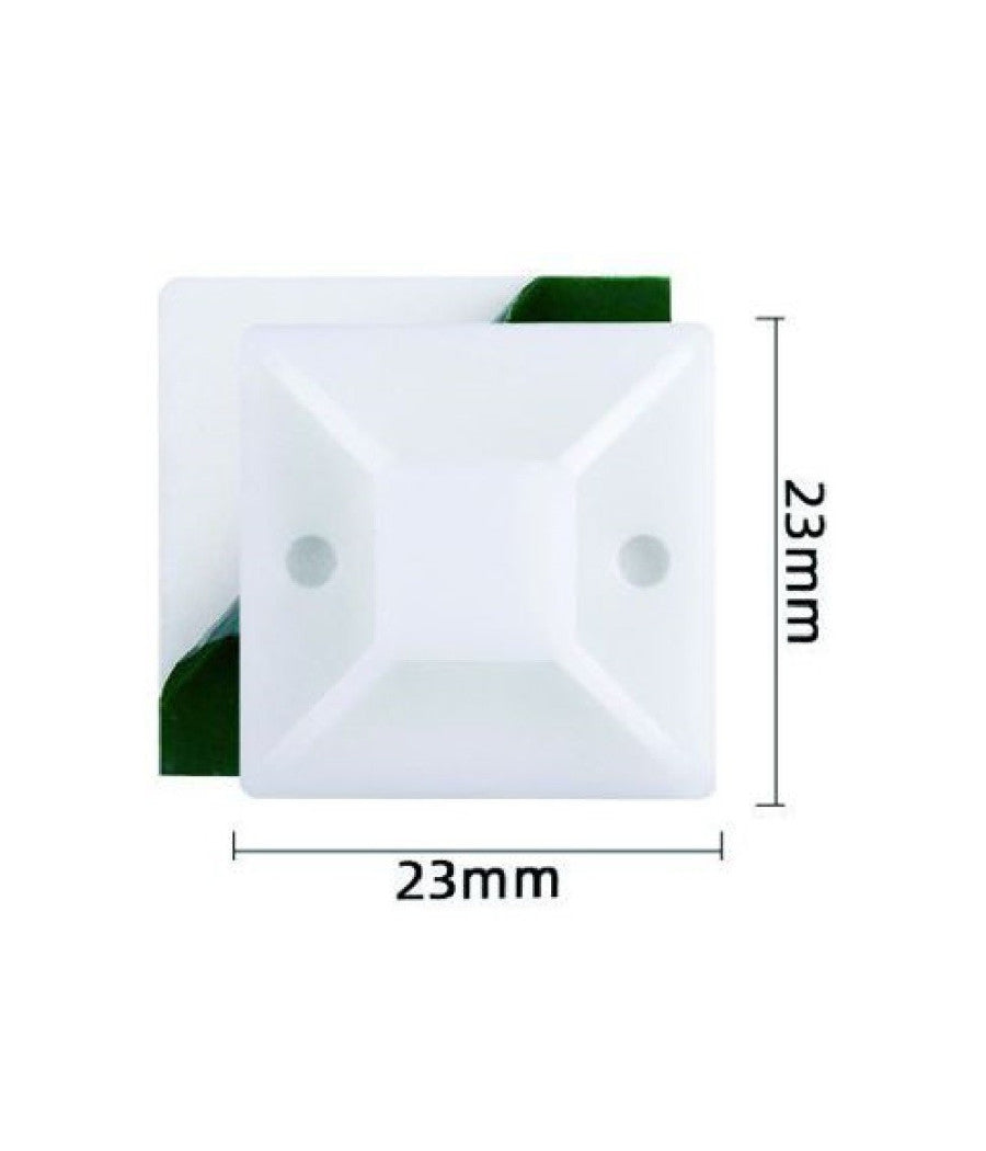 Set 12 Pezzi Basi Per Fissaggio Fascette Passante Supporto Adesivo 23x23mm 57193         