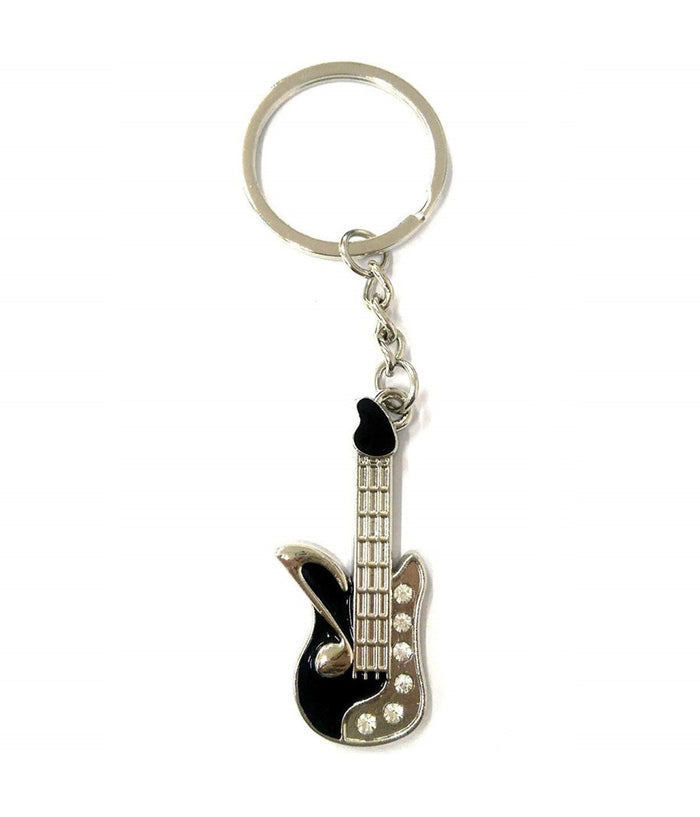 Set 12 Pezzi Bomboniera Bomboniere Argento Chitarra 5,5cm Chiavi Portachiavi         