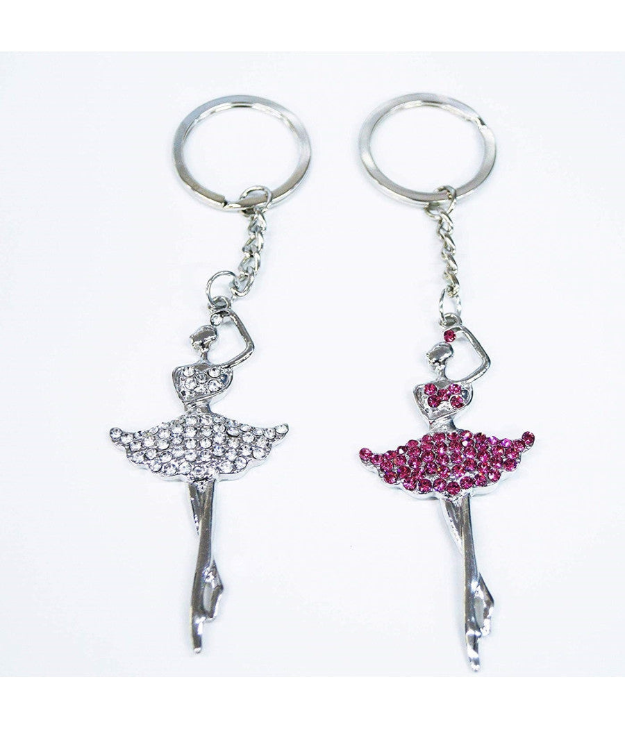 Set 12 Pezzi Bomboniera Bomboniere Ballerina Glitter Cc39852 Portachiavi         