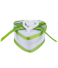 Set 12 Pezzi Bomboniera Bomboniere Cofanetto Cuore Verde Invito Portaconfetti         