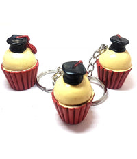 Set 12 Pezzi Bomboniera Bomboniere Laurea Cupcake Cappello Confetti Portachiavi         