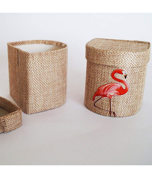 Set 12 Pezzi Bomboniera Bomboniere Scatolina Scatola Fenicottero Portaconfetti         