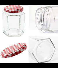 Set 12 Pezzi Contenitore Barattolo In Vetro Con Coperchio Barattolini 290ml         