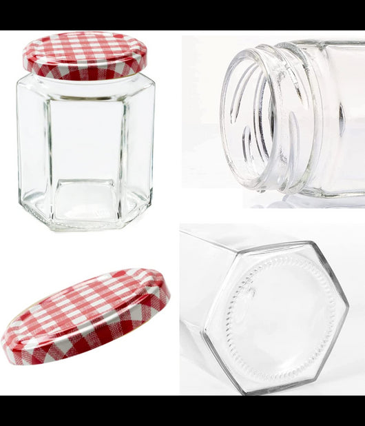 Set 12 Pezzi Contenitore Barattolo In Vetro Con Coperchio Barattolini 290ml         