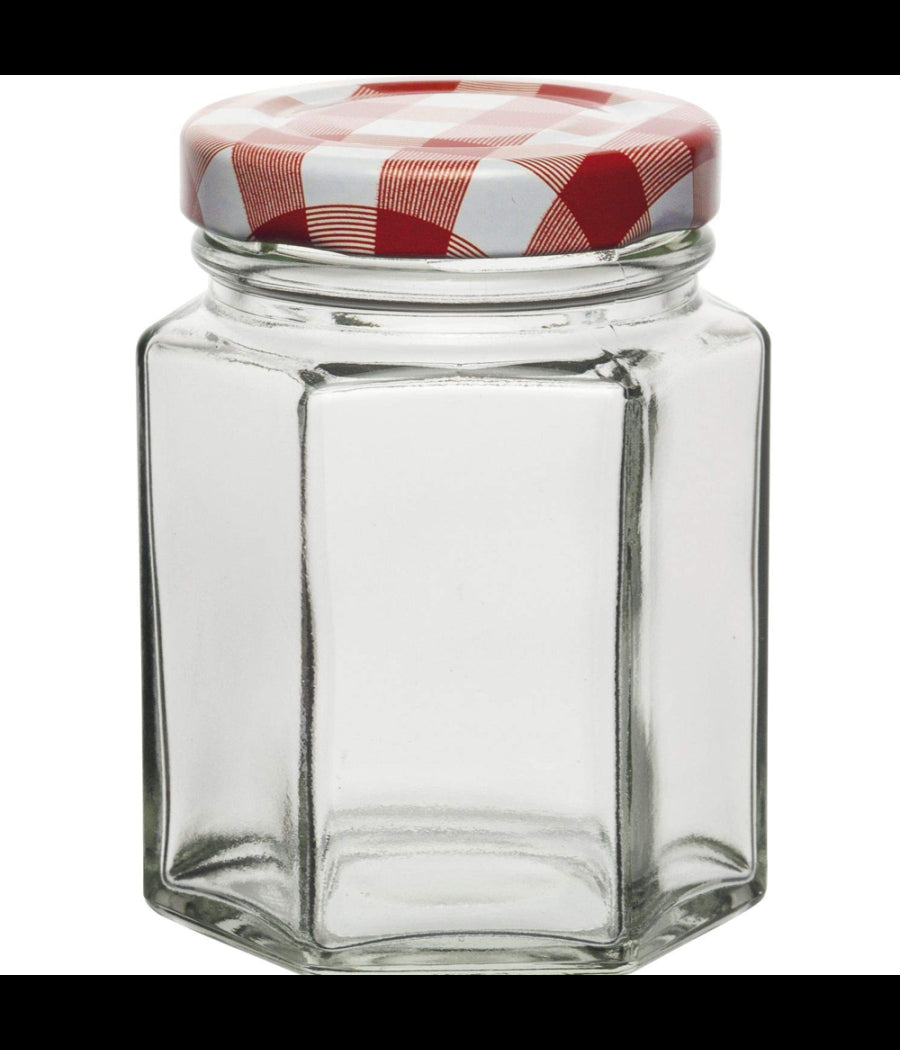 Set 12 Pezzi Contenitore Barattolo In Vetro Con Coperchio Barattolini 290ml         