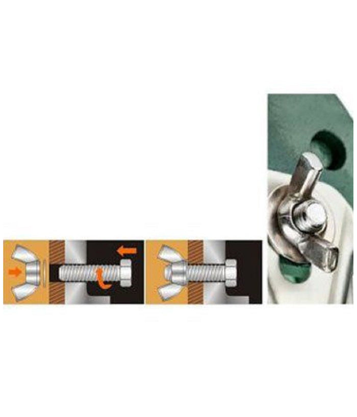 Set 12 Pezzi Dadi Di Serraggio Dado Con Alette Filettatura M5 Fissaggio 93327         