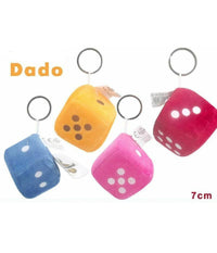 Set 12 Pezzi Dado Peluches Colorato 7 Centimetri Portachiavi Porta Chiave         
