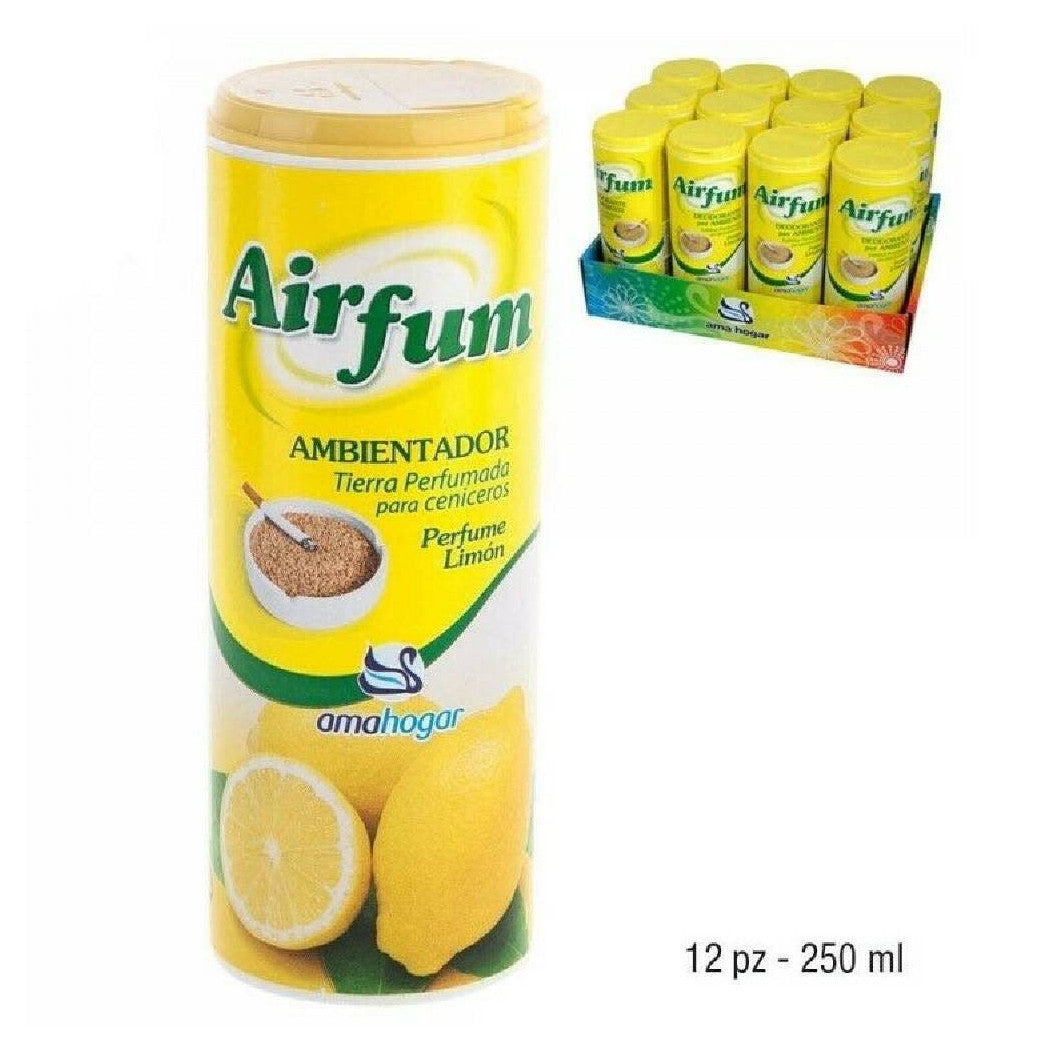 Trade Shop - Set 12 Pezzi Deodorante Sabbia Profumata Per Posacenere Fragranza Limone -