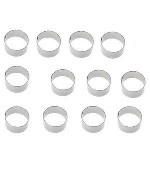 Set 12 Pezzi Forme Formina Stampi Per Dolci Torte Biscotti Rotonde 6 X 4cm 60416         